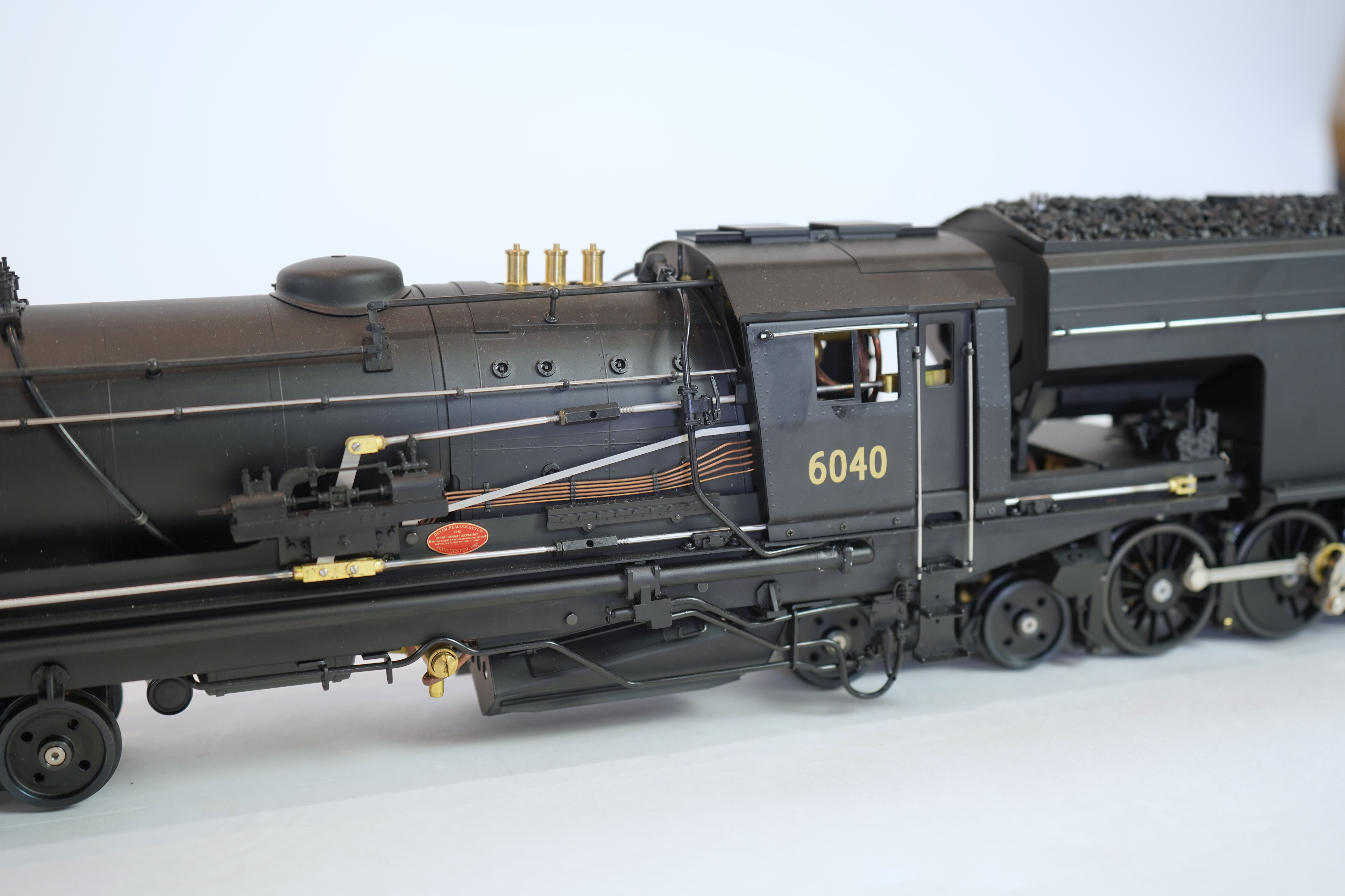 A Gauge One Aster Hobbies live steam Australian NSWGR AD60 Class, Bayer-Garratt 4-8-4+4-8-4 locomotive (from the 2009 production run), 6040, the kit built version, spirit fired working four cylinder motion, with grate an
